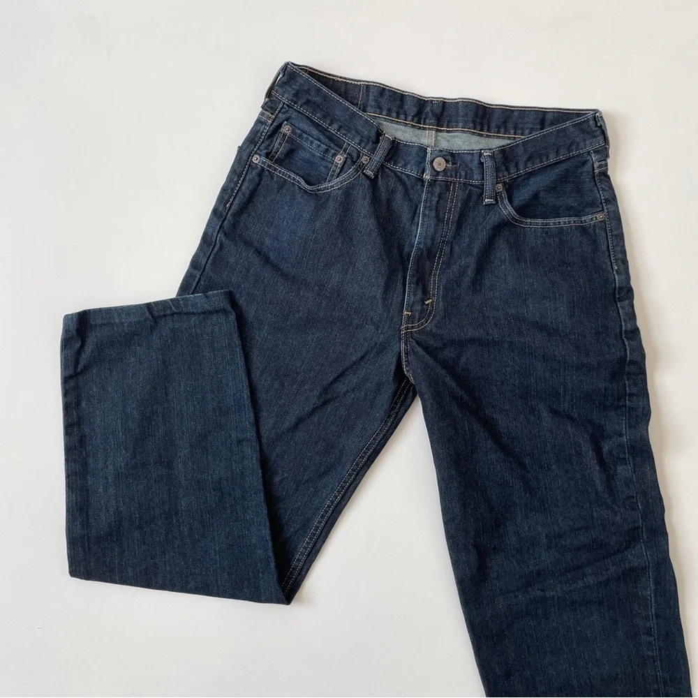 Levi's 550™ Relaxed Fit Straight Leg Baggy Dark Stonewash Jeans, Size 34 30
